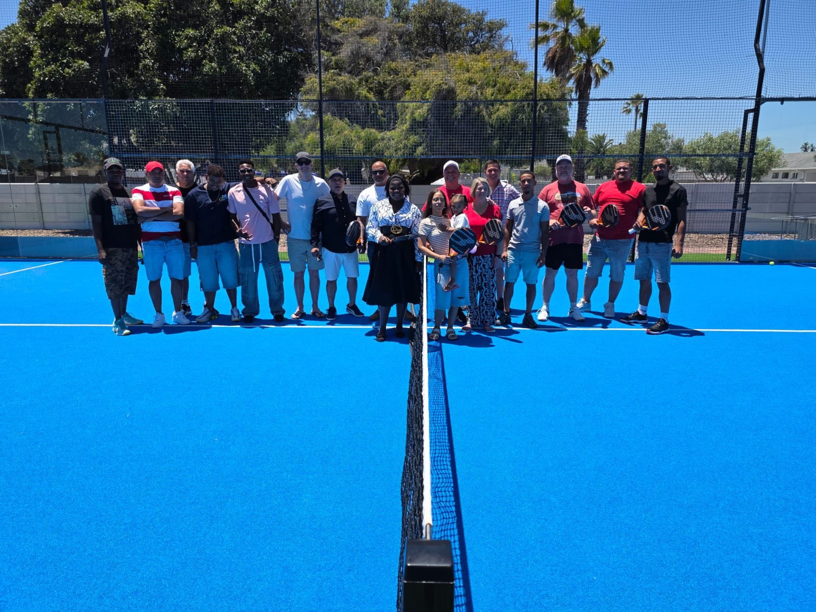 The WCP team at a community padel event